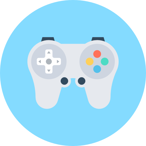 Gamepad Flat Color Circular icon