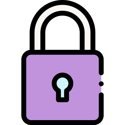 Lock Detailed Rounded Lineal color icon