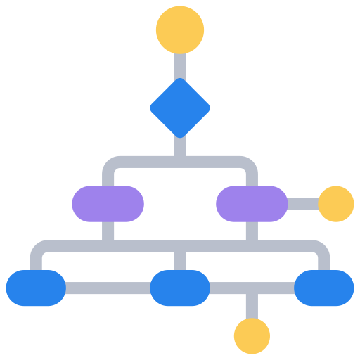 diagrama de flujo icono gratis