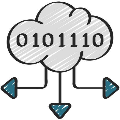 codificación en la nube icono gratis