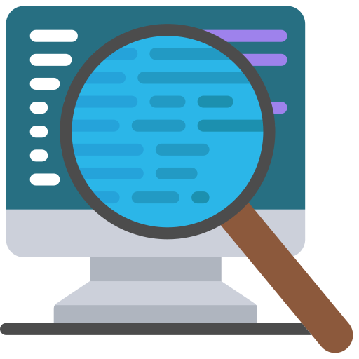 revisión de código icono gratis