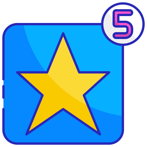 5 estrellas icono gratis