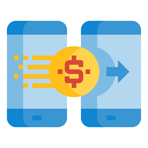 transferencia móvil icono gratis
