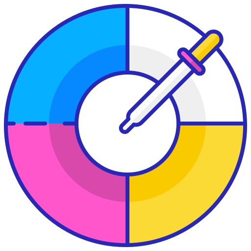 rueda de color icono gratis