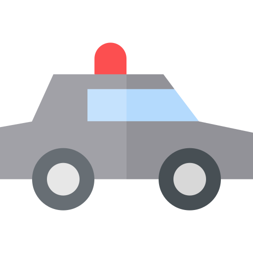 Police car Basic Straight Flat icon