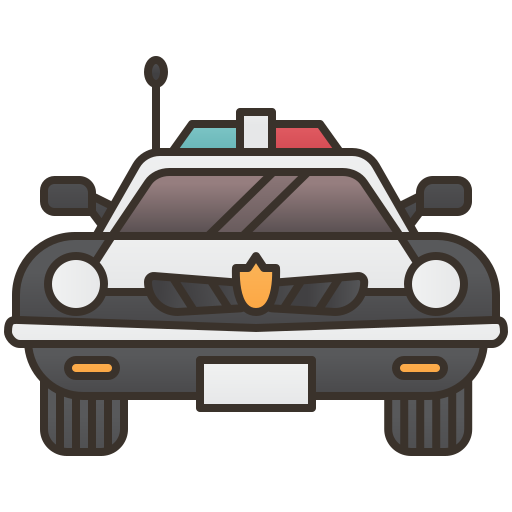 coche de policía icono gratis