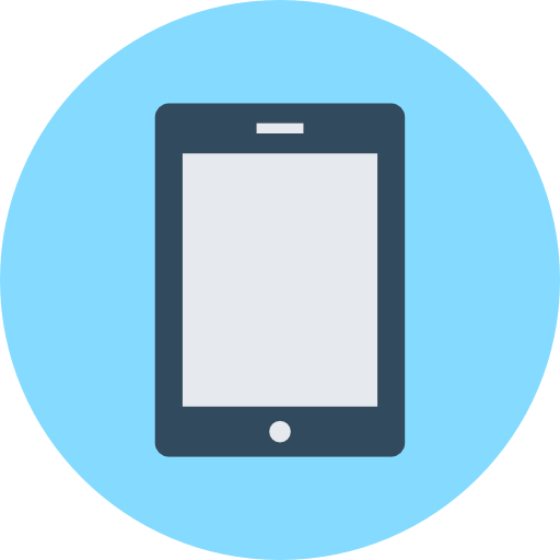 Tablet Flat Color Circular icon