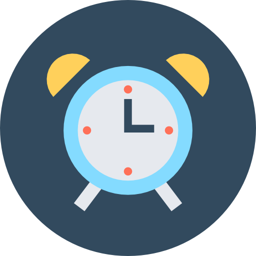 Alarm clock Flat Color Circular icon