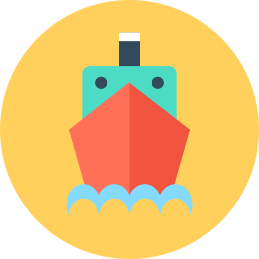 Ship Flat Color Circular icon