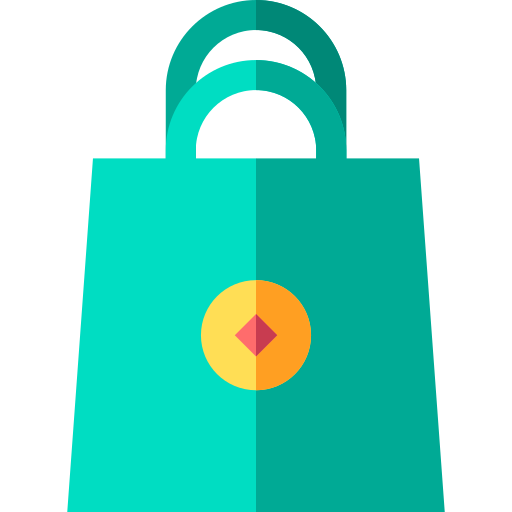 Gift bag Basic Straight Flat icon