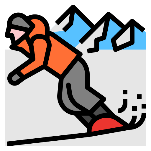 tabla de snowboard icono gratis