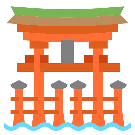 santuario de itsukushima icono gratis