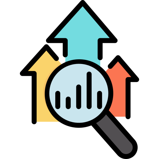 informe de crecimiento icono gratis