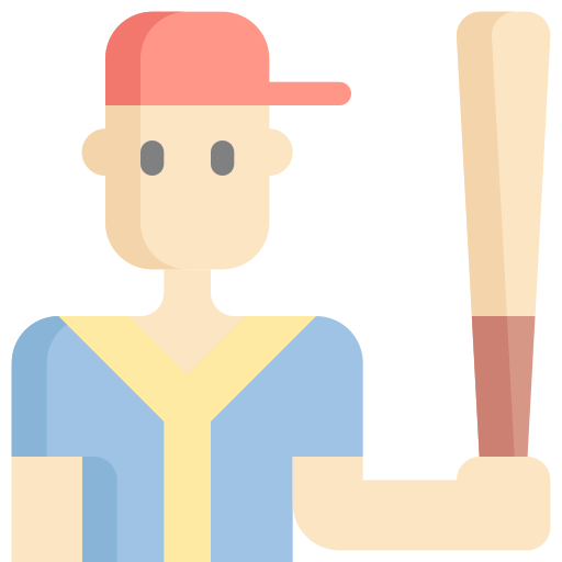 jugador de baseball icono gratis