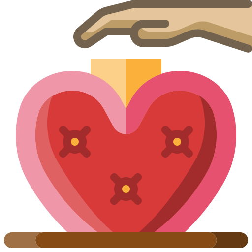 caja corazón icono gratis