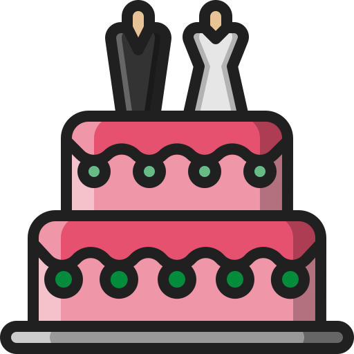 pastel de boda icono gratis