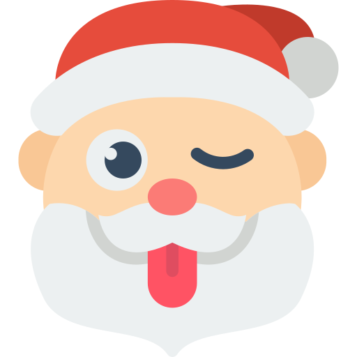 winking santa clipart transparent