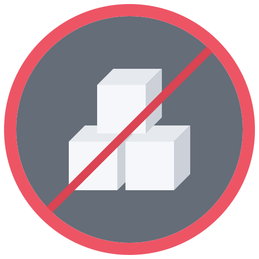 No sugar icon Coloring Flat