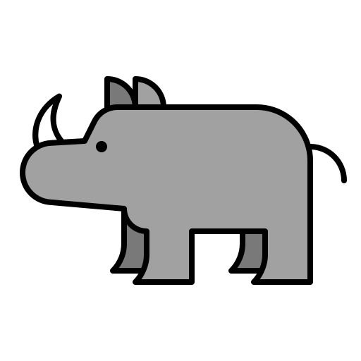 Носорог бесплатно иконка Носорог бесплатно иконка