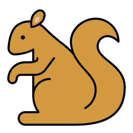 Squirrel Generic Outline Color icon