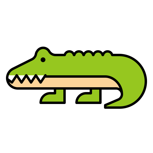 Crocodile Generic Outline Color icon