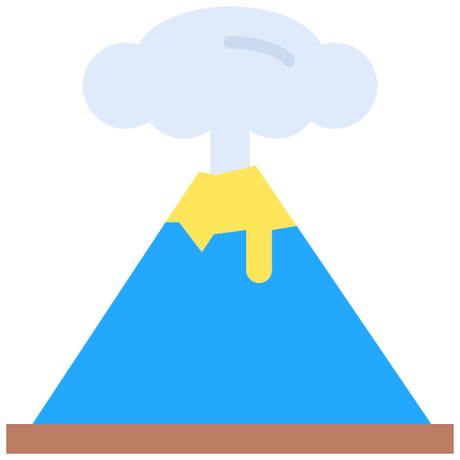 Volcano Good Ware Flat icon