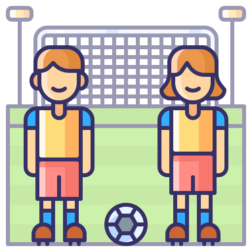 Football players Generic Outline Color icon