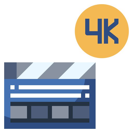película 4k icono gratis