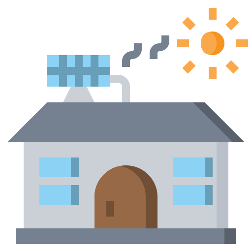 casa solar icono gratis