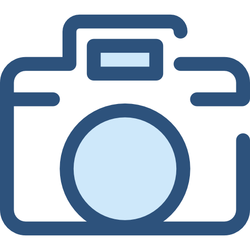 Photo camera Monochrome Blue icon