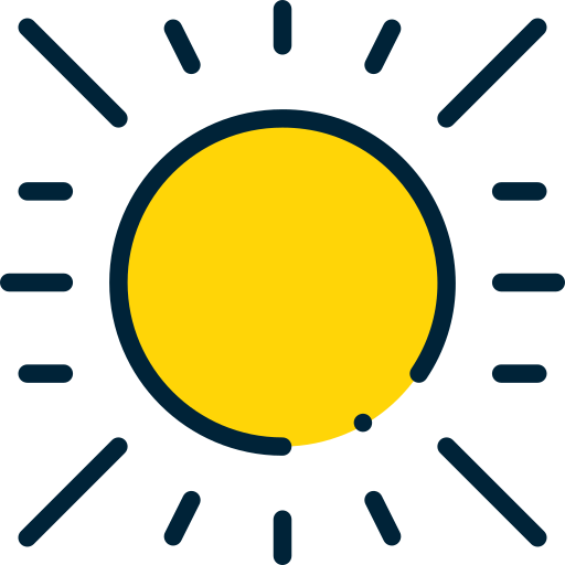 Sun Generic Outline Color icon