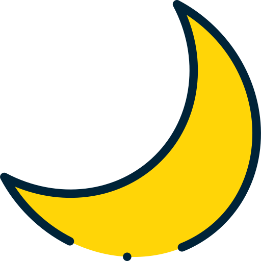 Moon Generic Outline Color icon