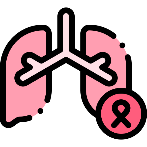 Lung cancer Detailed Rounded Lineal color icon