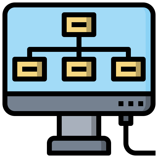 estructura jerarquica icono gratis