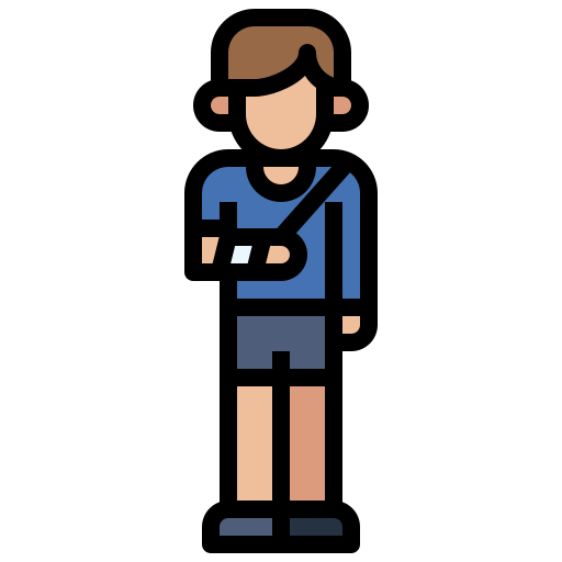 Broken arm free icon