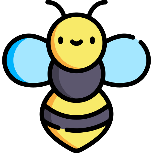 Bee Kawaii Lineal color icon