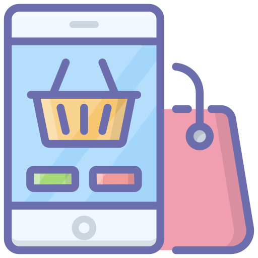 compras móviles icono gratis