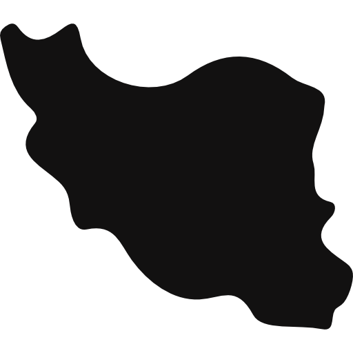 Iran Mapa Del Pa S En Negro En Forma Icono Gratis   24405 