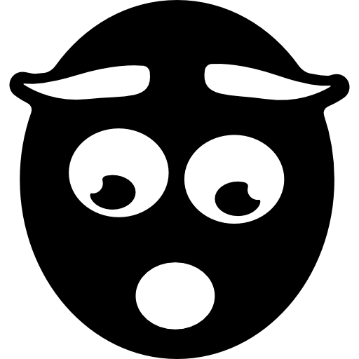 free clipart worried face black