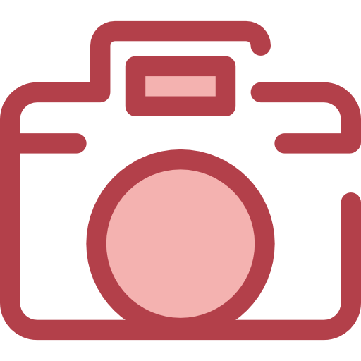 Photo camera Monochrome Red icon