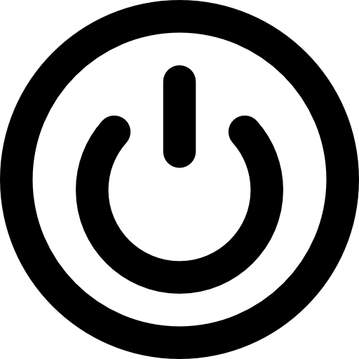 power button icon flat