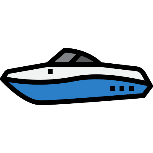 Speed boat line icon Royalty Free Vector Image