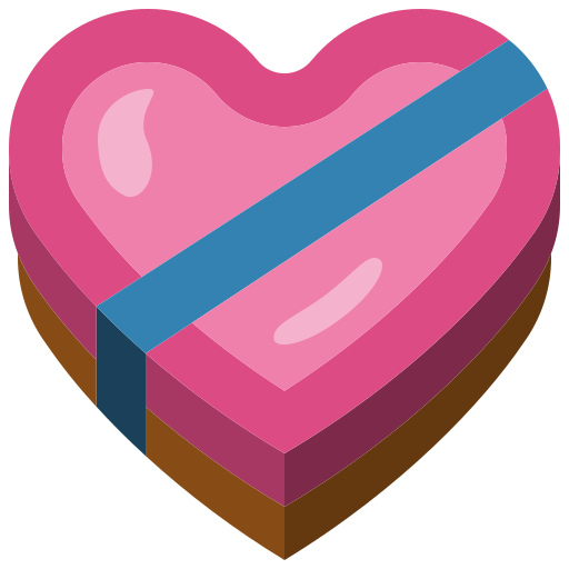 caja de corazón icono gratis