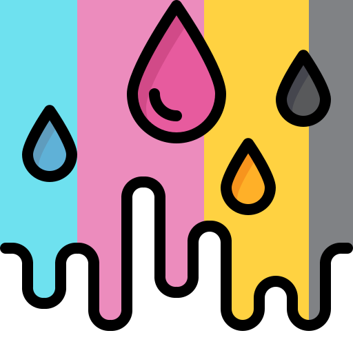 Ink drop Generic Outline Color icon