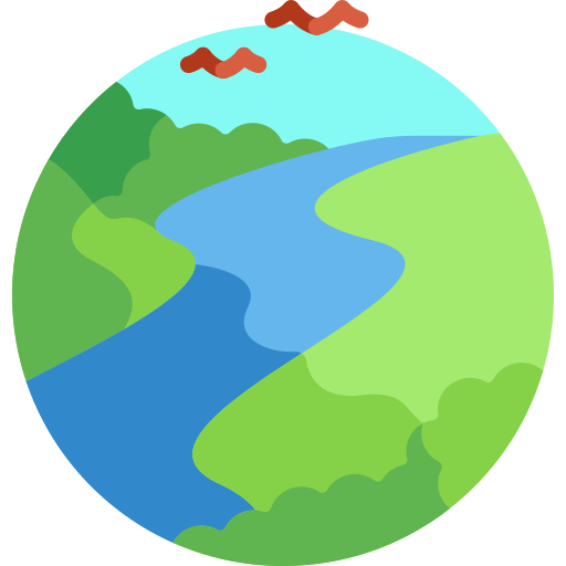 River Detailed Flat Circular Flat icon