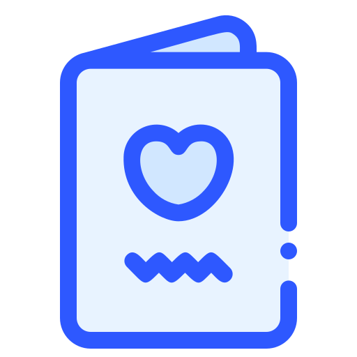 Wedding invitation generic blue icon