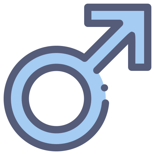 Male Gender Generic Outline Color Icon 