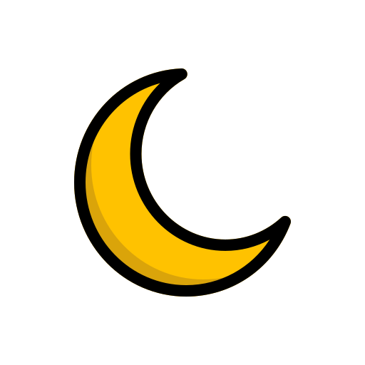 luna creciente icono gratis