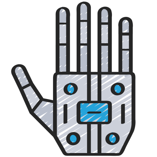 mano robot icono gratis