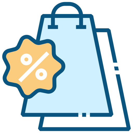 remise sac Icône gratuit